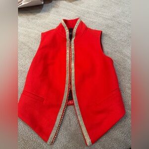 Bird by Juicy Couture Red Vest with Gold Trim